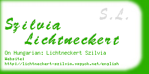 szilvia lichtneckert business card